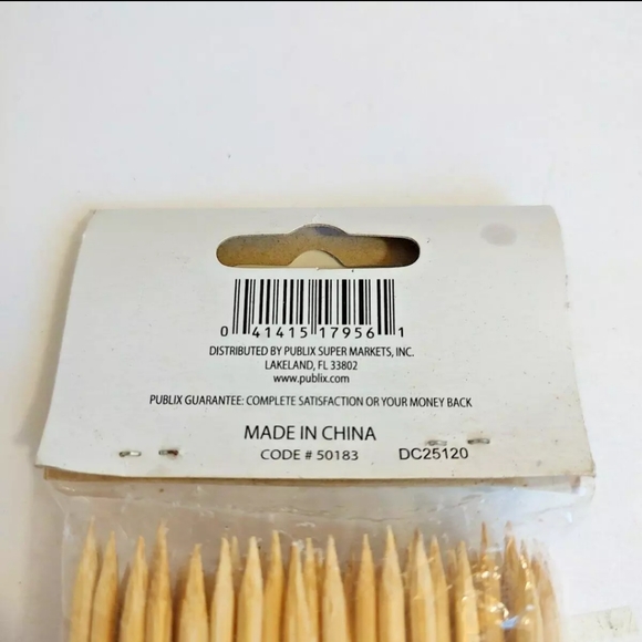 Publix Bamboo Wood Skewers 12in 100 Count Arts & Crafts Cooking Grilling Baking - Picture 4 of 5